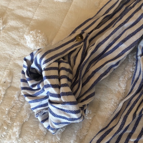 Tinsel. Size XL. Blue and white stripe. Super soft! - Picture 3 of 3